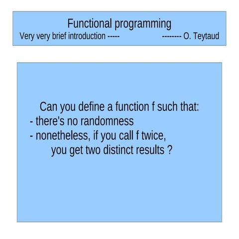Functional programming