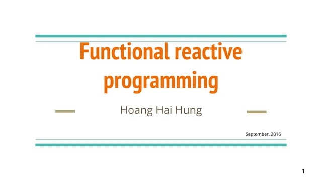 Functional reactive programming