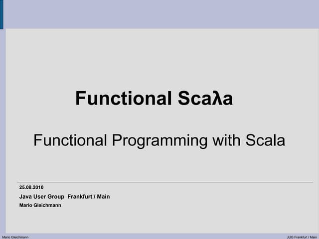 Functional Scala I
