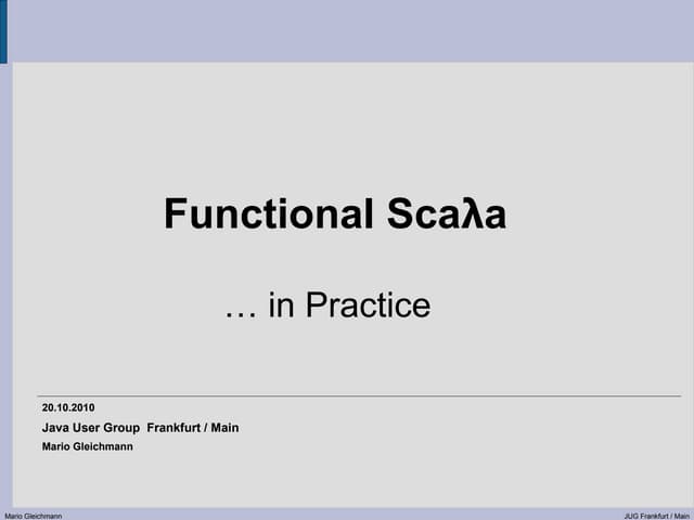 Functional Scala II (in practice)