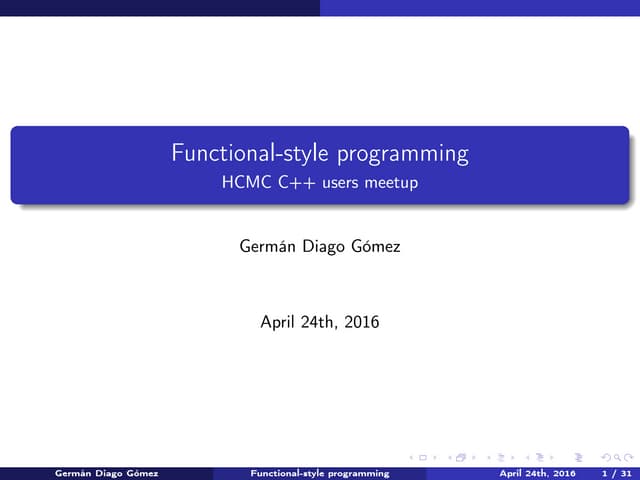 Functional style programming