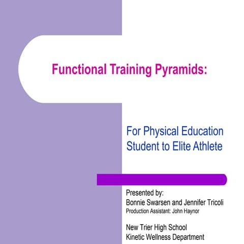 Functional training pyramids