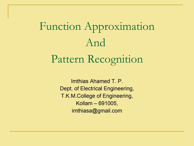 Function Approx2009