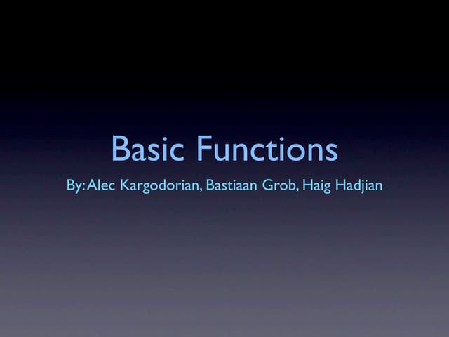 Function Basics Math Wiki | PPT