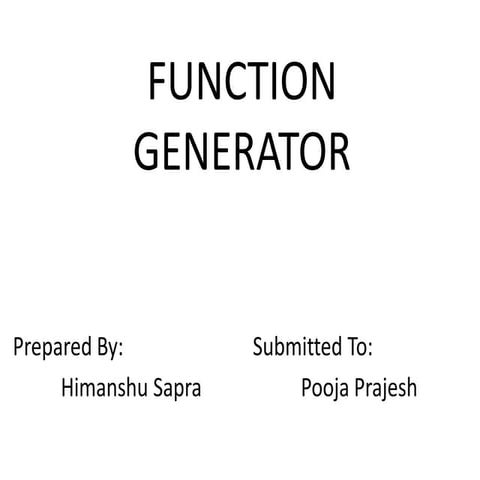 Function  generator