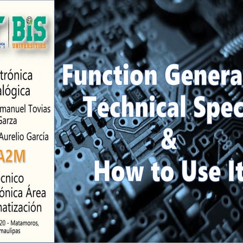 How to use a Function generator | PPT
