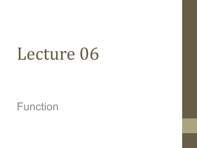 Function in c++
