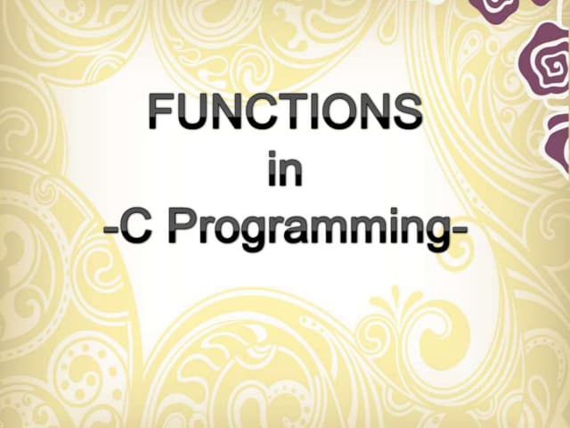 Functionincprogram
