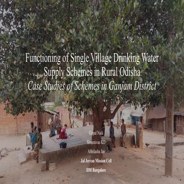 Functioning of Single Village Drinking Water Supply Schemes in Rural Odisha_G...