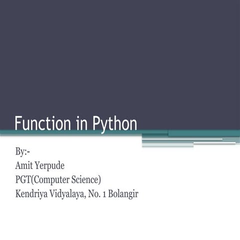 Function in Python function in python.pptx