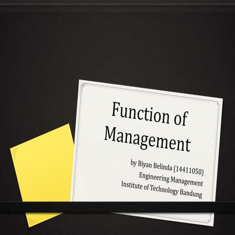 Function of Management