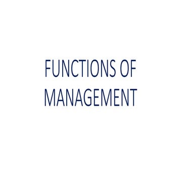Function of management
