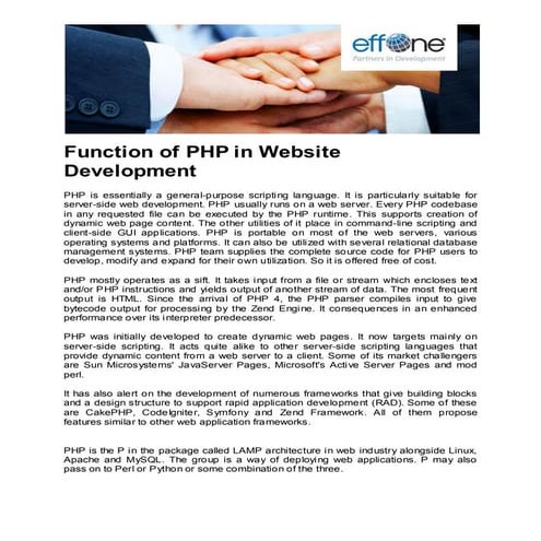 Function of PHP in Website Development | PDF