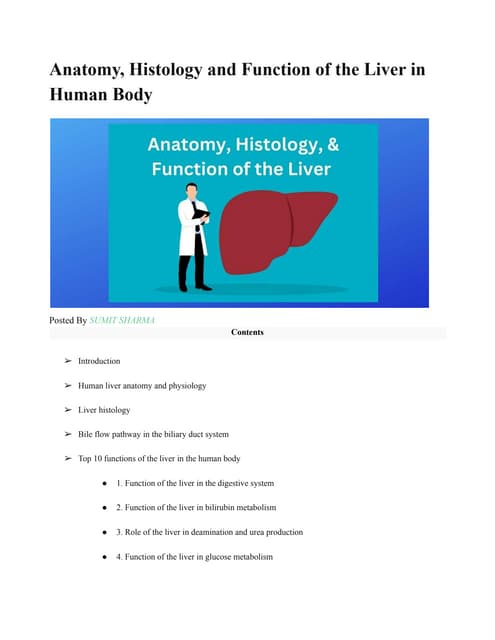 Function of the liver | PPT | Endocrine and Metabolic Diseases ...