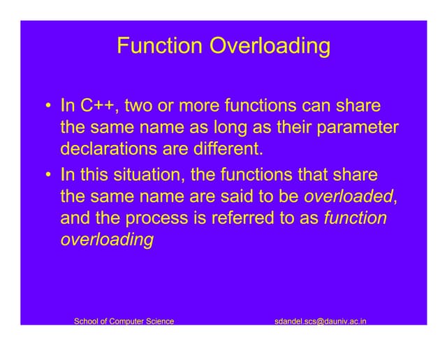 Function overloading