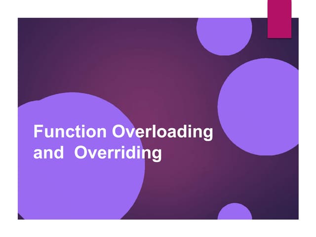 Function overloading