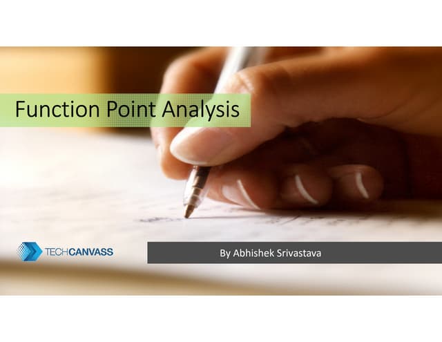 Function point analysis introduction