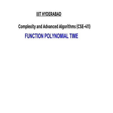  Function polynomial time