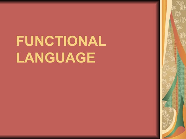 Functional language