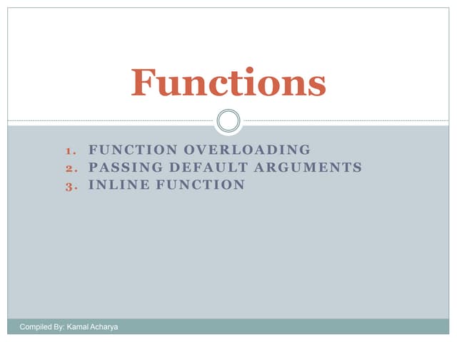 Functions