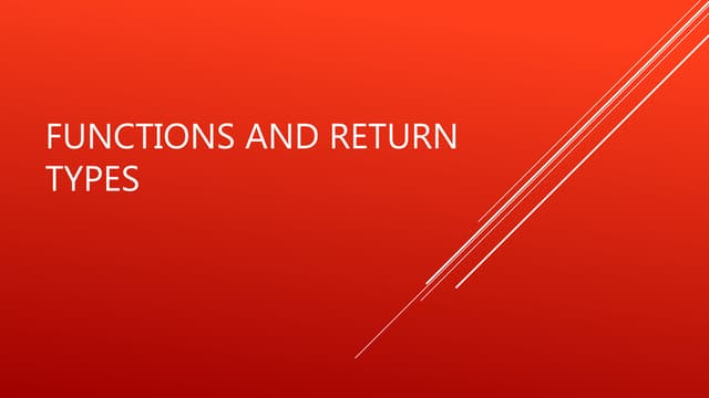 Functions