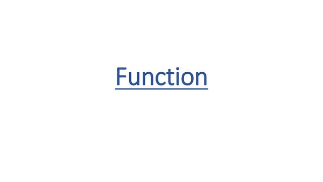 Functions in Python | PPT