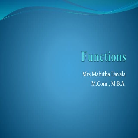 Functions | PPT