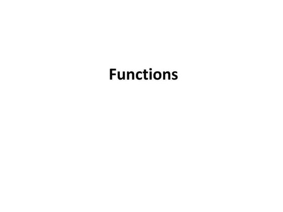 PPt on Functions | PPT