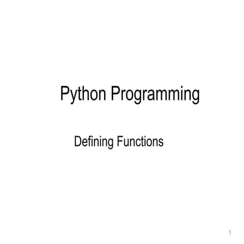 Python: Introduction to Functions: A complete guide for beginners | PPT