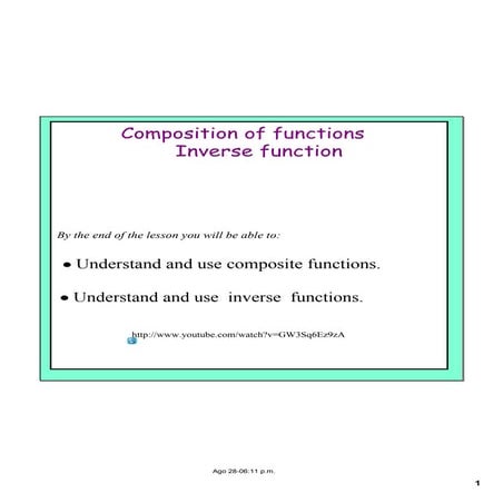 Functions 2 inverse , composite | PDF