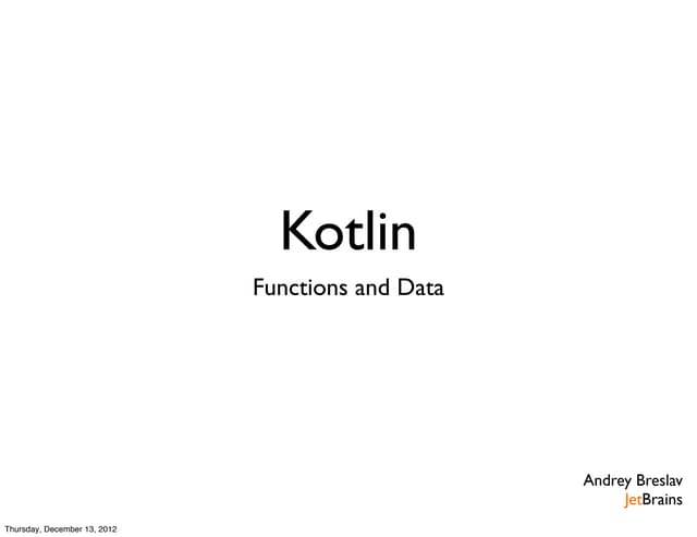 Functions and data