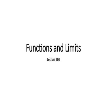 Functions and Limits (Lecture no.1).pptx