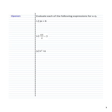 Functions D1 Notes