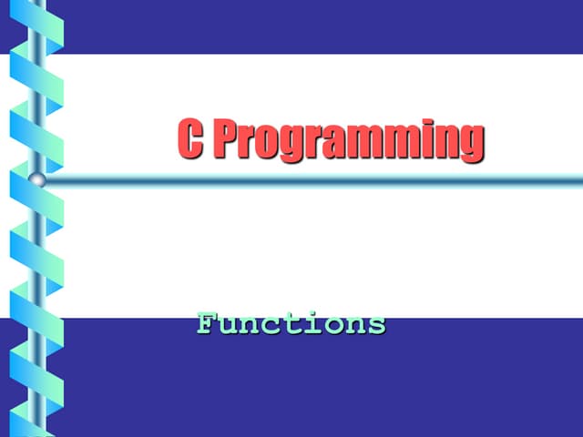 Functions in c | PPT