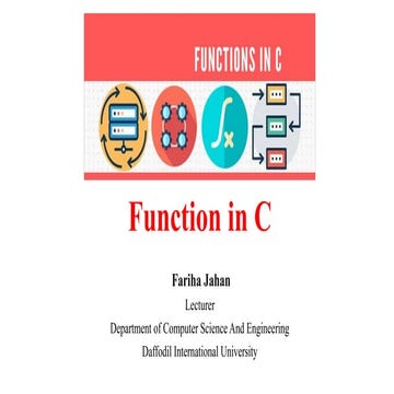 Functions- in C pptx | PPTX