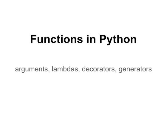 Functions | PPT