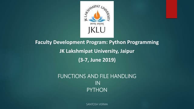 Functions in python