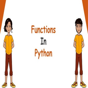 Functions In Python with types and examples | PPTX