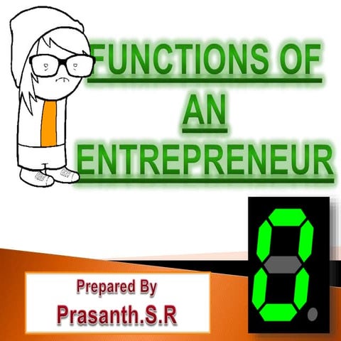 Functions of an entrepreneur