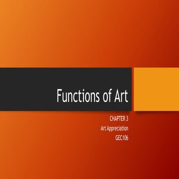 Functions of art