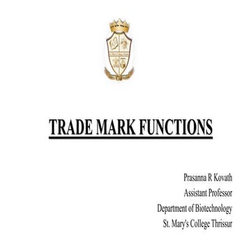 Functions of a trademark