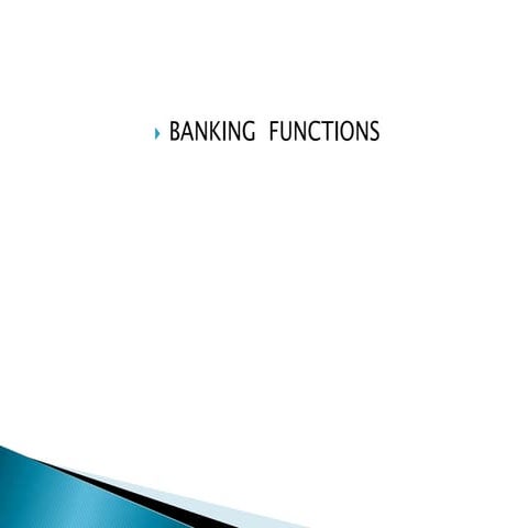 Functions of banks