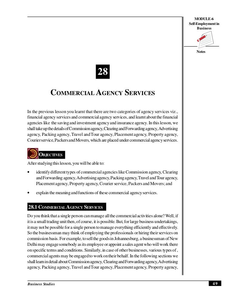 Functions of clearing and forwarding agents