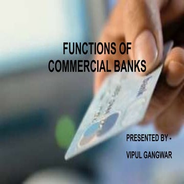 Functions of commercial banks