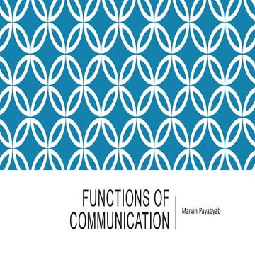 Functions of communication
