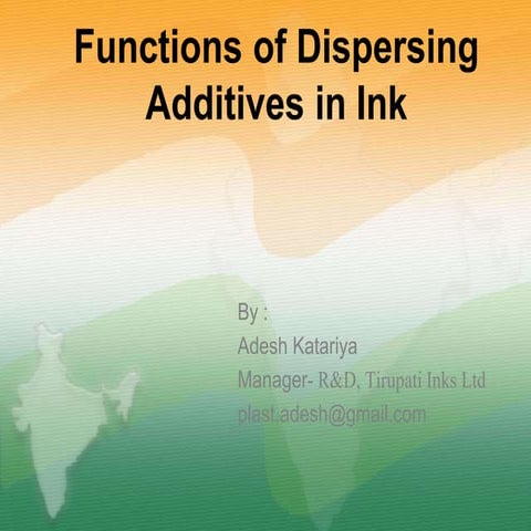 Functions of dispersing additives in ink