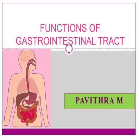 Functions of gastrointestinal tract