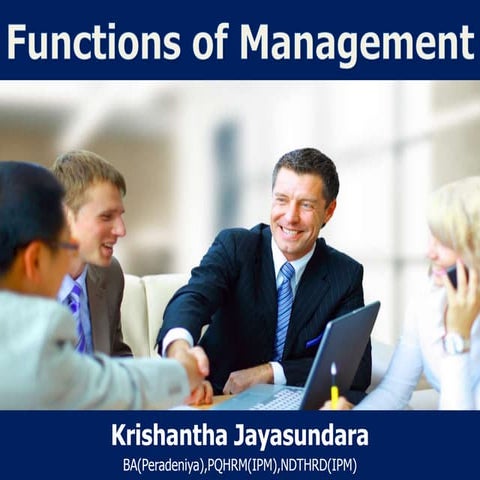 Functions of management