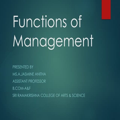 functions_of_management. - Management Accounting | PPTX