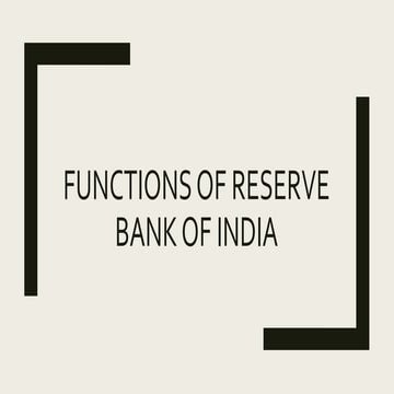 Functions of rbi | PPTX
